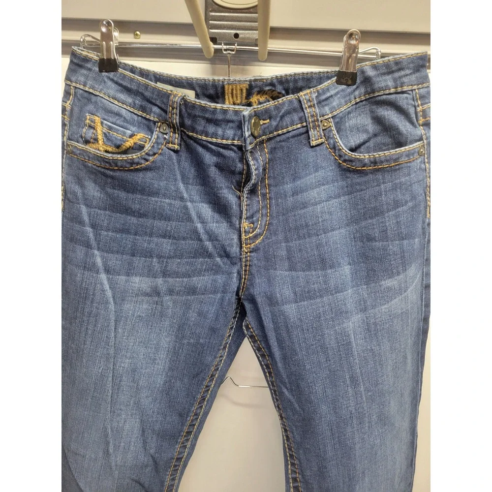 KUT from the Kloth Stevie‎ Straight Leg Jeans Women's Size 12 Blue Denim